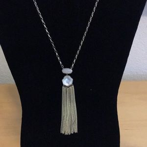 KENDRA SCOTT Gold Tae Necklace with Druzy Abalone